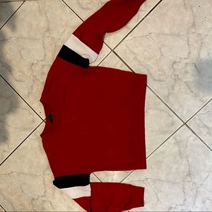 Red Crop Sweater